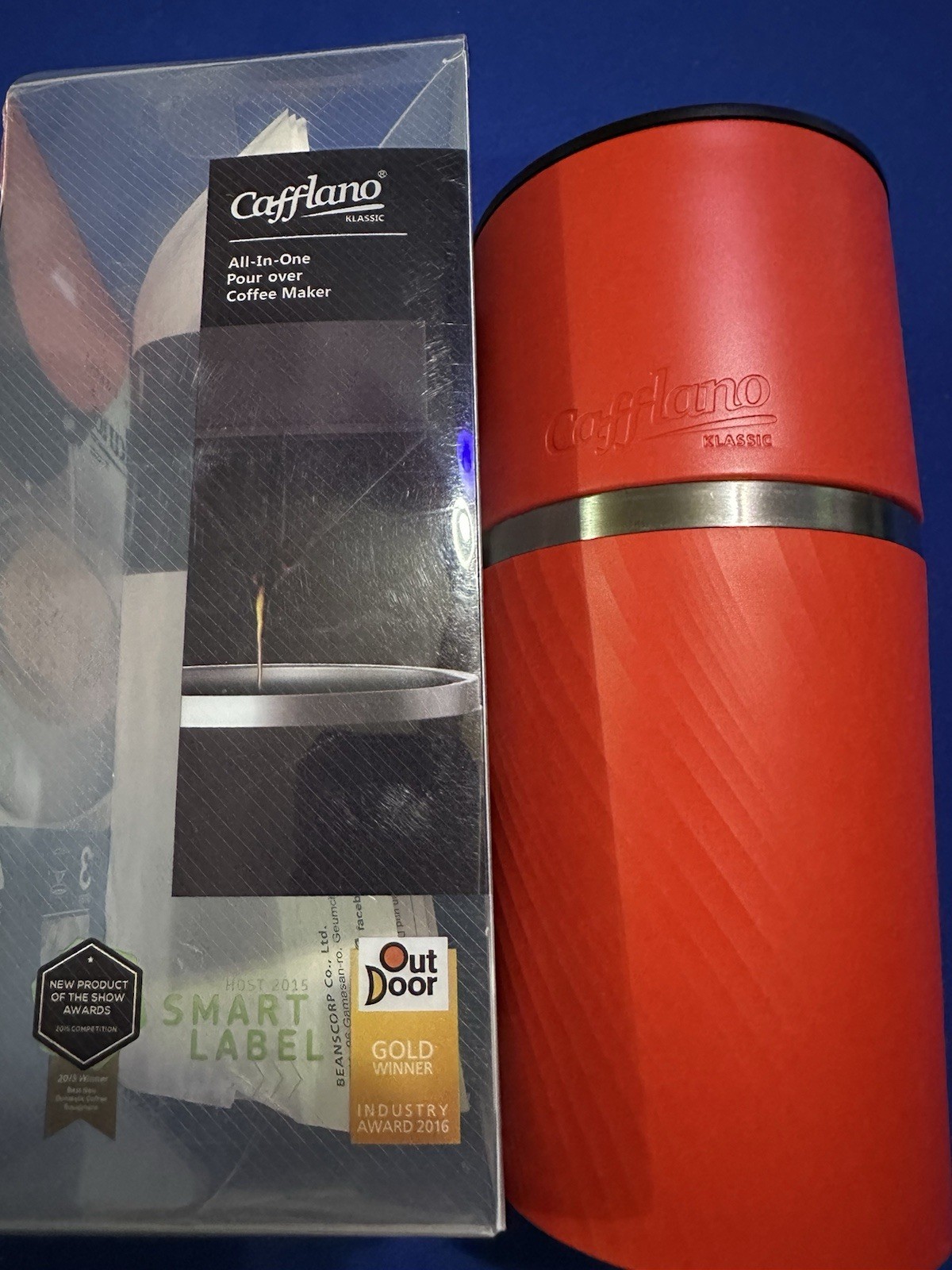 Cafflano Klassic : All-in-1, Drip Kettle+Grinder+Permanent Stainless Filter 