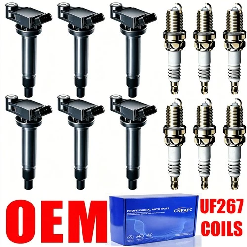 ?6x Ignition Coil + Spark Plug for 2001-2006 Toyota Sienna 3.0L/3.3L UF267 Pack