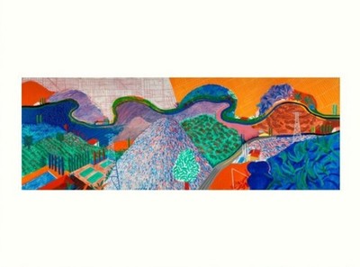 David Hockney Mulholland Drive: The Road To The Studio Print 40x50cm Neu