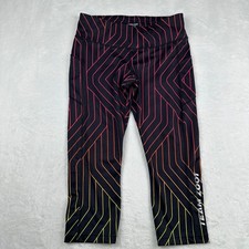 Team Zoot Racing As One Womens XL Compression Leggings Black Gradient Geometric