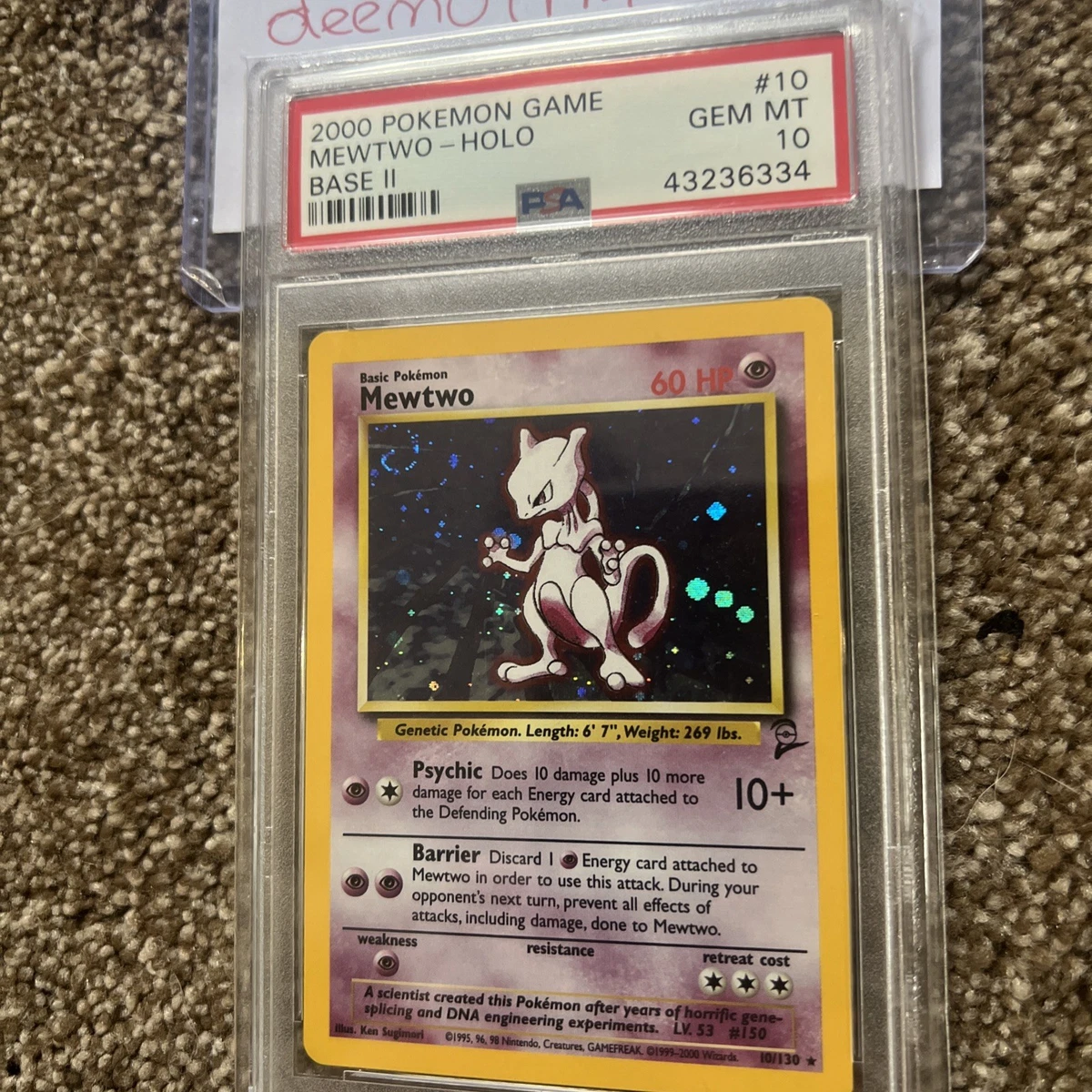 Mewtwo Pokémon TCG Base Set 2 Individual Collectible Card Game