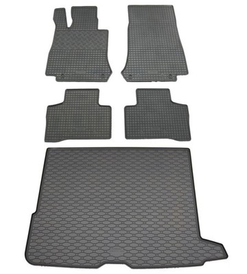 Gummi Fußmatten Kofferraumwanne für Mercedes GLC X253 2015-2022 Set Gummimatten