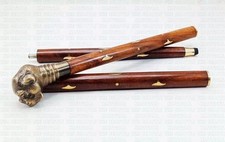 Brass Antique Bulldog Handle Wooden Vintage Style Walking Stick/Cane Designer