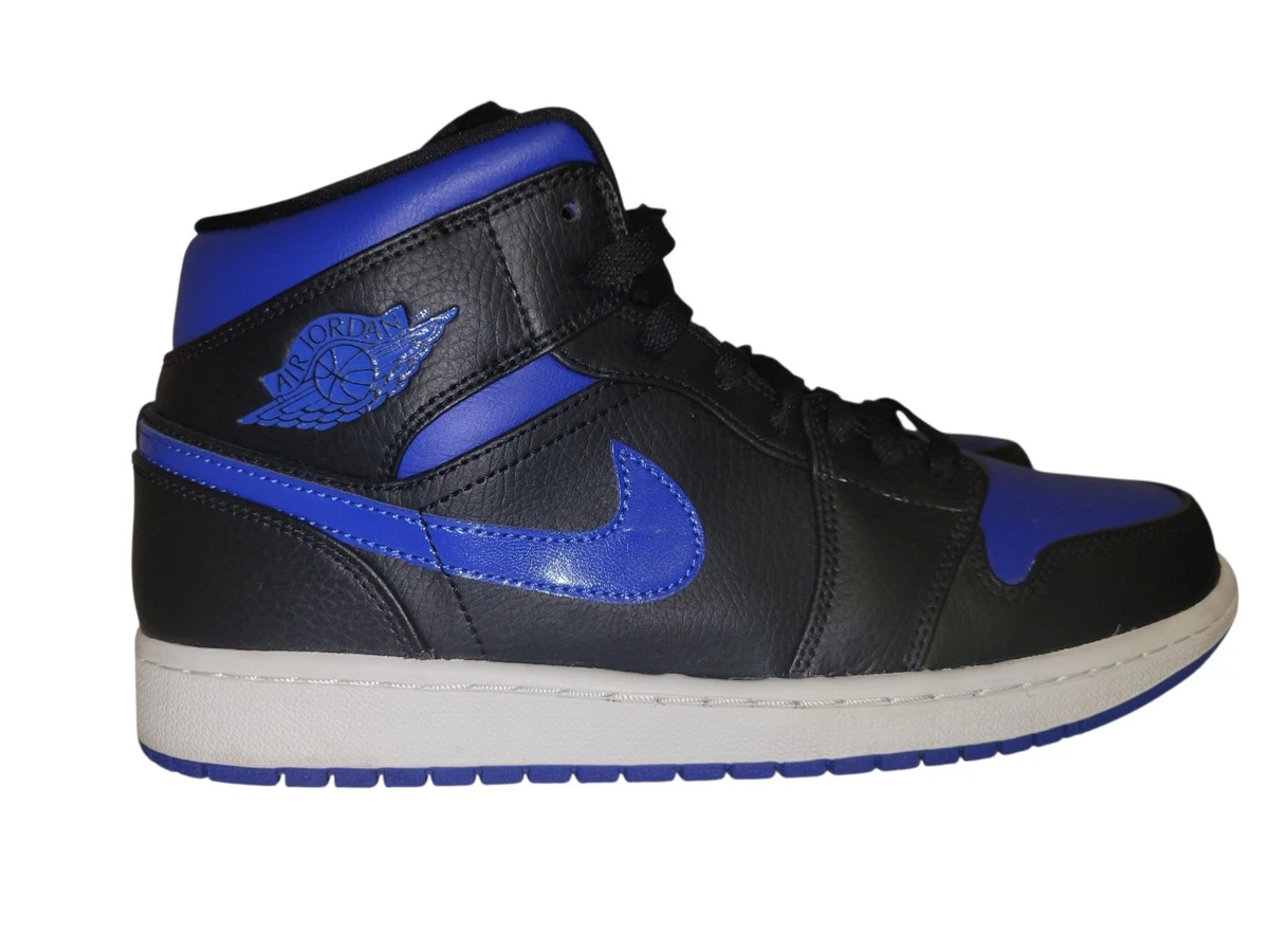 Jordan 1 Mid Black Hyper Royal for Sale | Authenticity Guaranteed