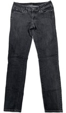 Prana Women's Low Rise Skinny Leg Denim Jeans Stretchy Dark Blue Size 4/27