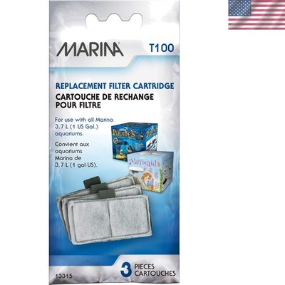 3-Pack T100 Aquarium Filter Cartridges - NSF Certified Water Clarity Solution