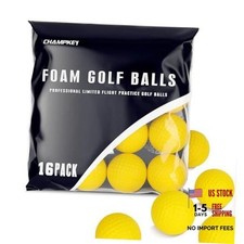 Practice Foam Golf Balls - 16 or 32 Pack Limited Flight, True Spin 16 Pack