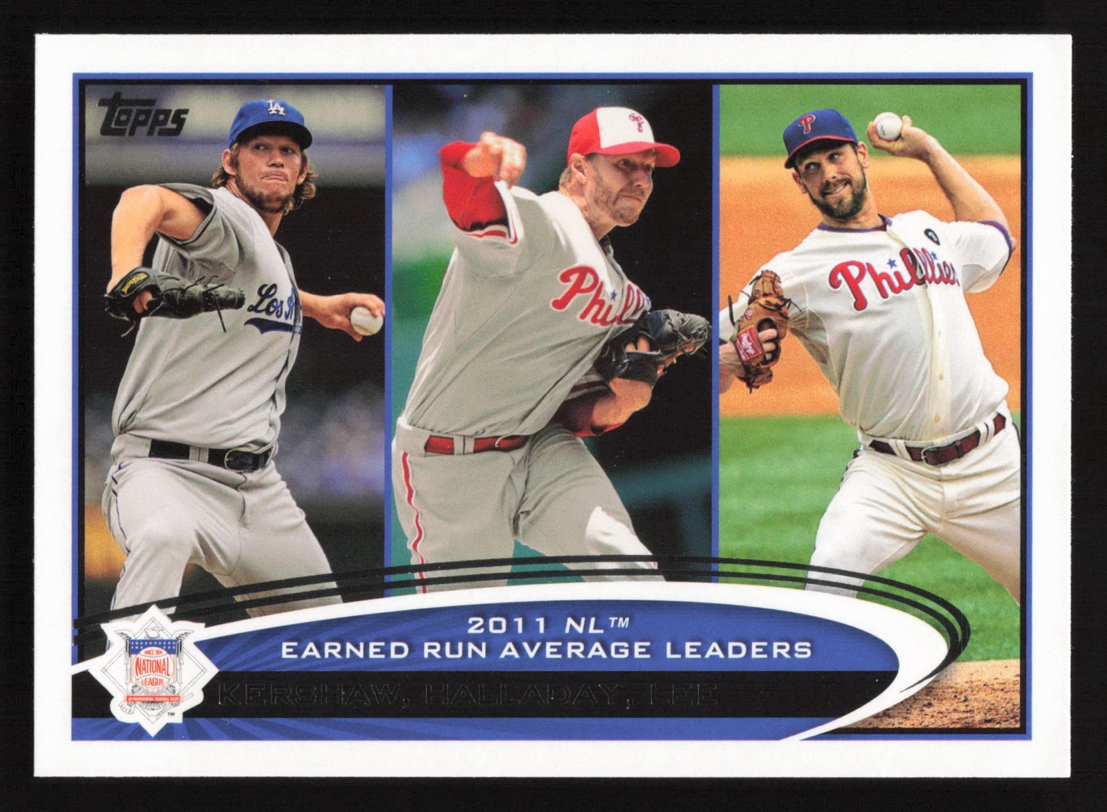 2012 Topps #297 Roy Halladay/Clayton Kershaw/Cliff Lee LL Card QTY