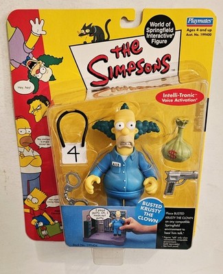 THE SIMPSONS WORLD OF SPRINGFIELD INTERACTIVE FIGURE BUSTED KRUSTY THE CLOWN 