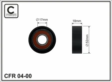 For CAFFARO ROLKI NAPINACZY 04-00 TENSIONER ROLLER 52X17X18 PLASTIC SMOOTH, NAC