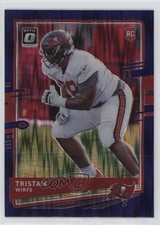2020 Panini Donruss Optic Rookies Purple Shock Prizm Tristan Wirfs #129 0e1b