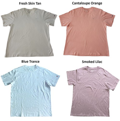 #ad Champion Men#x27;s Short Sleeve Classic Letter Logo Crewneck T Shirt $12.99