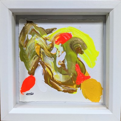 ABSTRAKT 20 ORIGINAL ACRYL NIGEL WASSER GERAHMT GEMÄLDE KUNSTWERK NEU FÜR ZUHAUSE