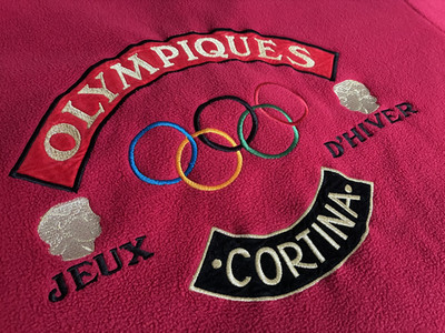Vintage Adidas Fleece Pullover S Oversize rot Pulli Cortina Olympic Games Unisex