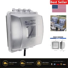 2-Gang Weatherproof Outlet Cover - Lockable and Compliant, 45 Configurations