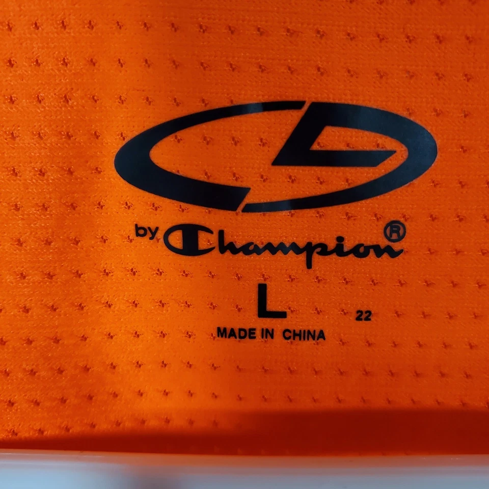 Camiseta deportiva Champion Running manga larga dúo naranja seca negra para hombre Foto 4 de 4