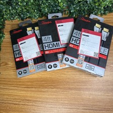Rocketfish 4ft HDMI Cable 4K Ultra HD and HDR Compatible 4K/ 60 FPS- Lot Of 3 