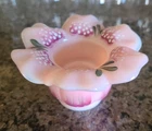 RARE Fenton ROSALENE FLORAL Votive Candle Holder Hand painted   Signed
