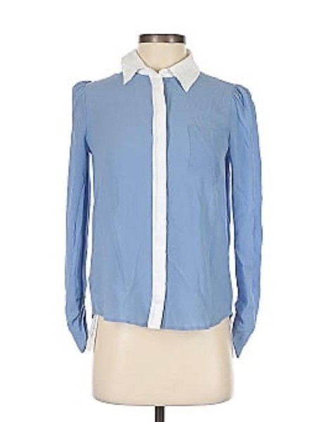 Women Pinko Shirt Navy Silk S