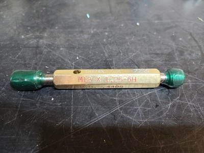 Thredco M12 X 1.25. 6H  Go-NoGo Plug Thread Gage In Excellent Condition