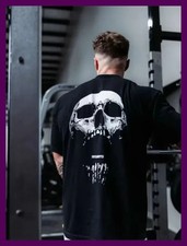 Mens Muscle Fitness Gym Street Top Oversize Shortsleeve T-shirt Running Outdoor