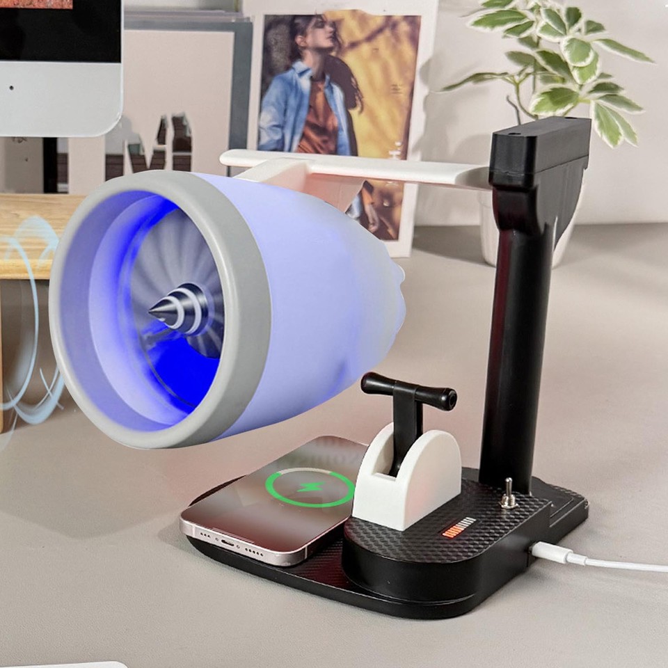 ^Desktop Turbine Fan With Humidifier 3 In 1 Adjustable Speed 4000rpm ...