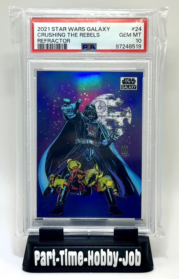 (PSA 10) 2021 Star Wars Galaxy #24, “Crushing The Rebels” Refractor GEM MINT 10 - Image 4 of 4