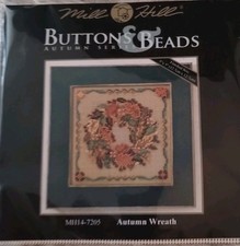 MILL HILL BUTTONS  BEADS AUTUMN WREATH MH14-7205 CROSS STITCH KIT