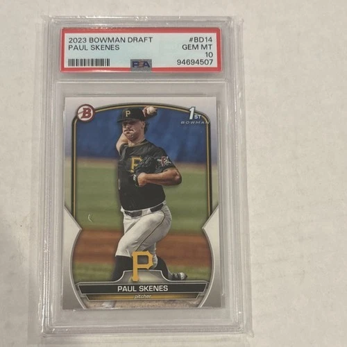 Bowman 2023 Draft Paul Skenes BD-14 PSA 10 Pittsburgh Pirates Rookie