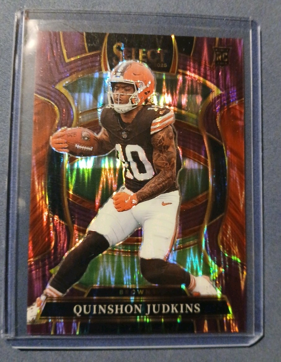 2025 Select Football Quinshon Judkins (RC Concourse Purple Prizm Shock /699 )