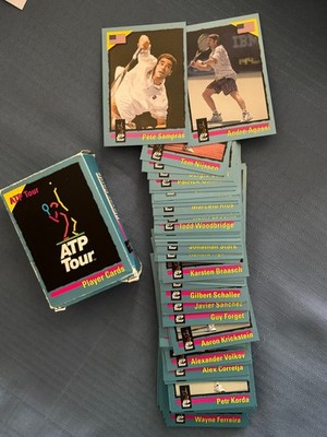 1995 ATP TOUR TENNIS PLAYER CARD  2 Boxes 114 cards Total Agassi Chang Sampros