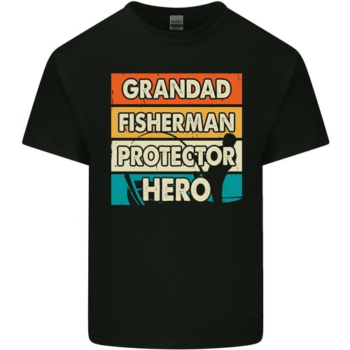 T-Shirt Homme Gildan 5000 - Coton Ringspun - Modèle Jumping Pike Pêcheur - Neuf Sans Étiquettes