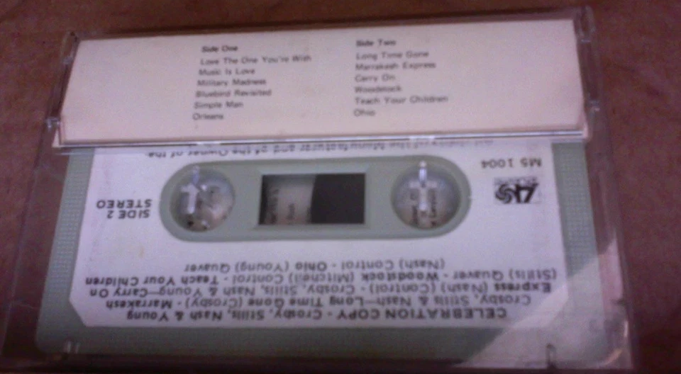 EX 1970 PROMO PAPER LABEL CASSETTE Crosby Stills Nash & Young Celebration Copy - Image 4 of 4