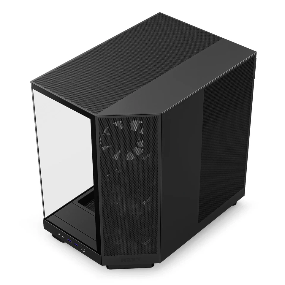 NZXT H6 Flow Mid-Tower Airflow Gaming Gehäuse Schwarz Glasfenster - Bild 4 von 4
