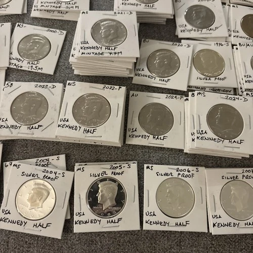 2010 - 2025 P&D  Kennedy Half Dollar Brilliant Uncirculated from Mint Rolls