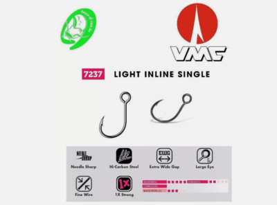 VMC Light Inline Single 7237 Einzelhaken Ersatzhaken Blinker Forelle Trout Spoon