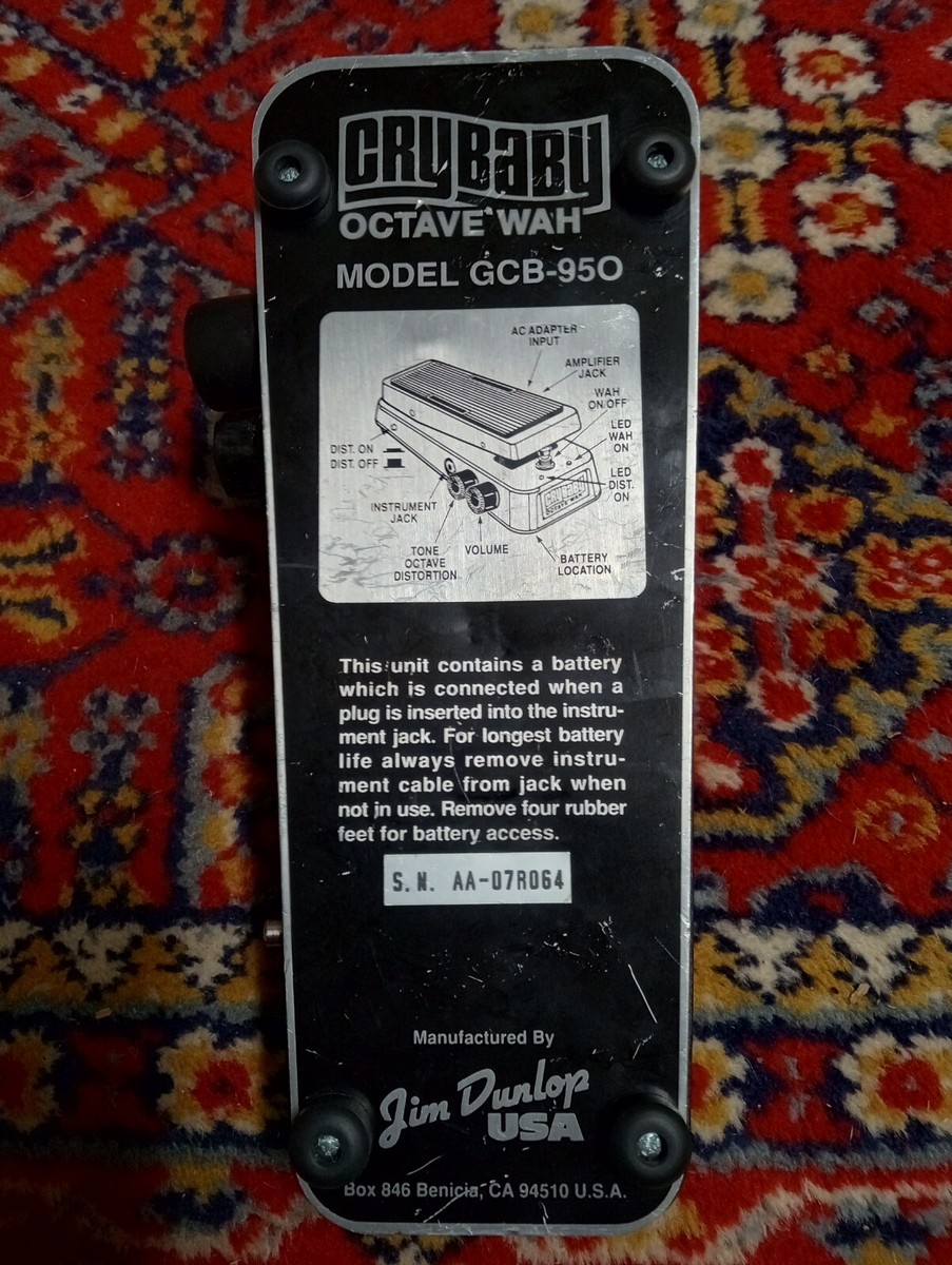 1990s Dunlop Crybaby GCB-950 Octave Fuzz Wah MEGA Rare