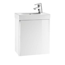 Roca Mini 1 Door Vanity Unit & Basin 450mm - Gloss White BRAND NEW