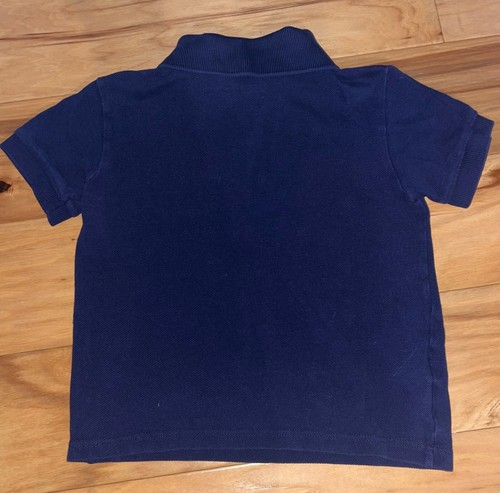 LACOSTE x YAZBUKEY BOYS NAVY BLUE POLO SHIRT SIZE 5 EXCELLENT COND LD - Picture 4 of 4