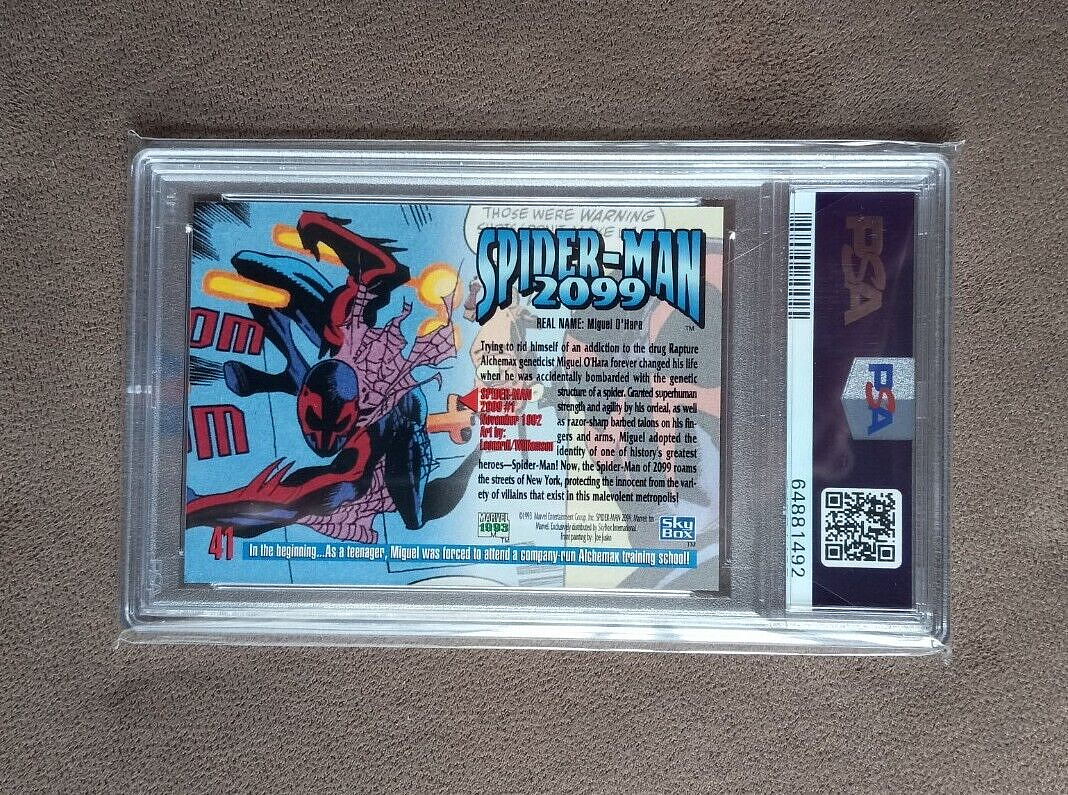 1993 Marvel Masterpieces Spider-Man 2099 Card #41 ~ PSA Graded 9