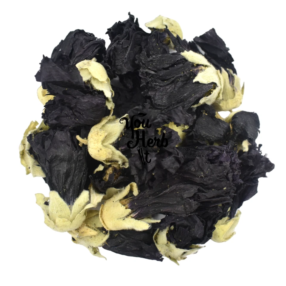Negro - Rosa Hollyhock Malva Secas Flores Enteras 300g-1.95kg - Alcea Rosea L. Foto 2 de 3
