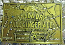Canada Dry Pale Gingerale Brass Belt Buckle Jim Laughin FREE SHIPPING