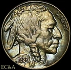 1936-S/S BUFFALO NICKEL  * RARE RPM VARIETY *  GEM+++ BEAUTY (BN136)