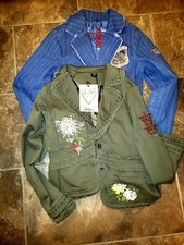 Lot Of 2 Love Stitch Blazers Embroidered Jackets Small Nwt