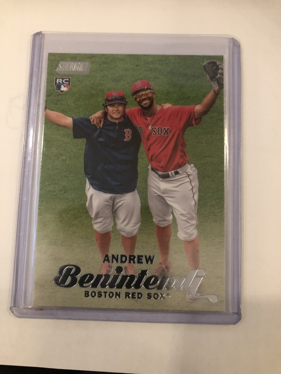Andrew Benintendi, 2017 Stadium Club photo variation, Boston Red Sox, SSP