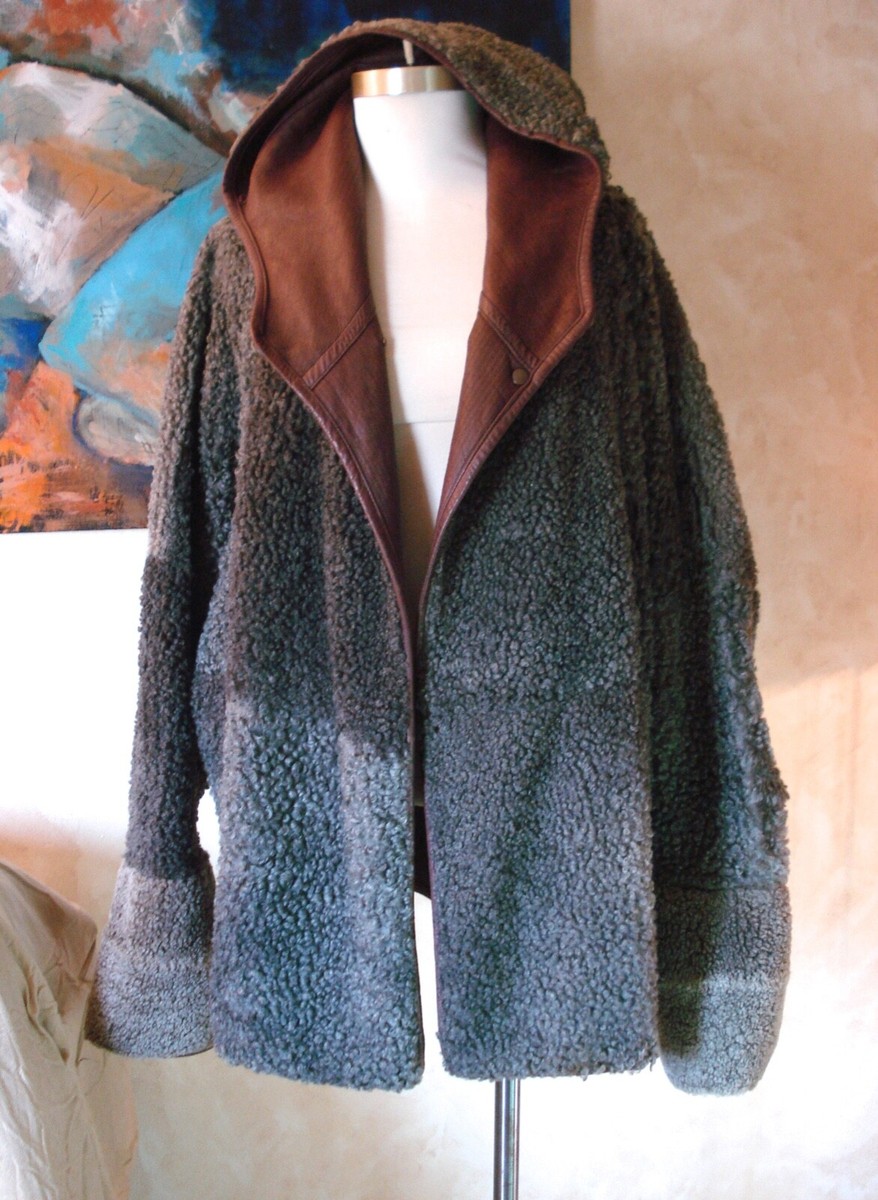 Adolfo Dominguez BURGUNDY Leather/Grey Shearling UNISEX