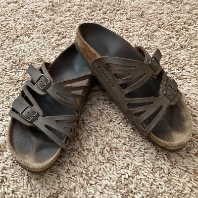 Birkenstock Granada Sandals Women's 37/US Brown Leather Slip