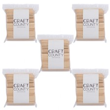 Craft County - 1000 Natural Wood Popsicle Craft Sticks 4 1/2 Inch Long