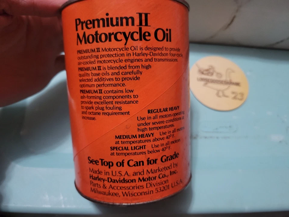 Harley Davidson 4 упаковки масляные банки с рукавом Premium II кварт полный гараж дисплей - Изображение 4 из 4