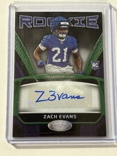 2023 Panini Certified Zach Evans RC AUTO 2/3 Green Etch SSP Rams Rookie Auto